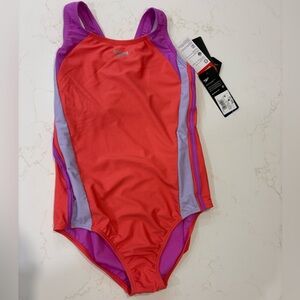 New with Tags Girls one piece Speedo Swim Suit -Size Youth 14